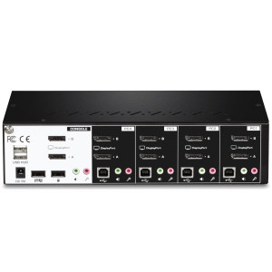 TRENDnet TK-440DP 4-Port Desktop KVM Switch, 3840 x 2160 resolution, 2 USB 2.0